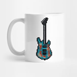 Tiled Pixel Armed and Homeless Guitar Upright Mug